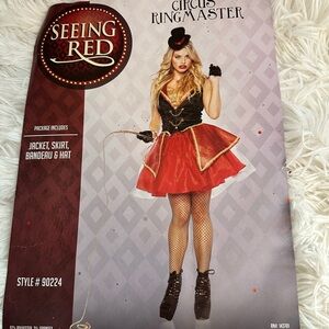 Circus Ringmaster Costume - Red and Black